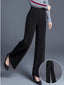 Women's High-Waisted Straight-Leg Trousers with Slant Pockets