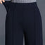 Women's High-Waisted Straight-Leg Trousers with Slant Pockets