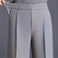 Women's High-Waisted Straight-Leg Trousers with Slant Pockets