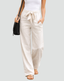 Trousers | Wide Leg Cut, Adjustable Waist Tie 3