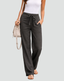 Trousers | Wide Leg Cut, Adjustable Waist Tie 6