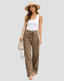 Trousers | Wide Leg Cut, Adjustable Waist Tie 7
