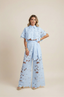 Two-Piece Set | Floral Cut-Out Top, Wide-Leg Pants 6