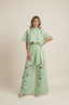 Two-Piece Set | Floral Cut-Out Top, Wide-Leg Pants 9
