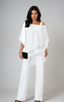 Two Piece Set | Asymmetrical Layered Top, Wide-Leg Pants 0