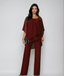 Two Piece Set | Asymmetrical Layered Top, Wide-Leg Pants 4