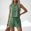 Two Piece Set | Buttoned Tank Top, Matching Shorts 7
