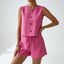 Two Piece Set | Buttoned Tank Top, Matching Shorts 8