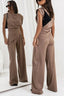Two Piece Set | Draped Top, Wide-Leg Pants 4