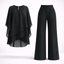 Two Piece Set | Layered Overlay Top, Wide-Leg Trousers 0