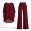 Two Piece Set | Layered Overlay Top, Wide-Leg Trousers 2