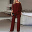 Two Piece Set | Layered Overlay Top, Wide-Leg Trousers 3
