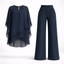 Two Piece Set | Layered Overlay Top, Wide-Leg Trousers 4