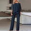 Two Piece Set | Layered Overlay Top, Wide-Leg Trousers 5