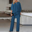 Two Piece Set | Layered Overlay Top, Wide-Leg Trousers 7