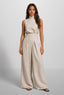 Two Piece Set | Sleeveless High-Neck Top, Wide-Leg Pants 1