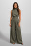 Two Piece Set | Sleeveless High-Neck Top, Wide-Leg Pants 2