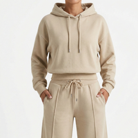 Women’s Tracksuit with Casual Hoodie and Wide-Leg Pants