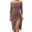 Women’s Elegant Guest Dress with Strapless Design and Flowing Silhouette