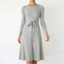 Women’s Cable Knit Tie Waist Midi Jumper Dress
