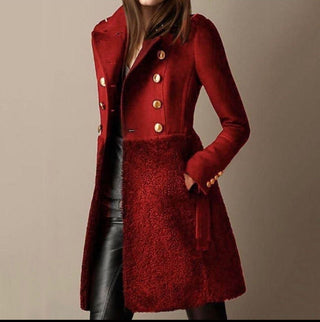 Women’s Double Breasted Winter Coat with Pockets