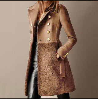 Women’s Double Breasted Winter Coat with Pockets