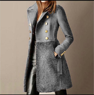 Women’s Double Breasted Winter Coat with Pockets