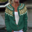 Women’s Emerald Nordic Yoke Knitted Cardigan