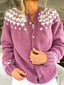 Women’s Dusty Pink Nordic Knitted Cardigan