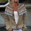 Women’s Oatmeal Fair Isle Knitted Cardigan