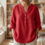 White Blouse | V-Neck, Lightweight Cotton-Linen Blend 1