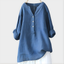 White Blouse | V-Neck, Lightweight Cotton-Linen Blend 9