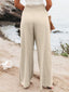 Wide Leg Pants | Linen Fabric, Relaxed Fit 1