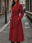 Winter Coat | Belted Waist, Notch Collar Maxi Length 1
