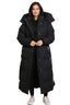 Winter Coat | Long Padded Silhouette, Hooded Design 0