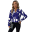 Women’s Abstract Print Long-Sleeve Blouse with Soft Drape
