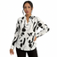 Women’s Abstract Print Long-Sleeve Blouse with Soft Drape