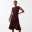 Women’s Asymmetric Hem Draped Midi Dress