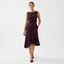 Women’s Asymmetric Hem Draped Midi Dress