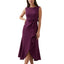 Women’s Asymmetric Hem Draped Midi Dress
