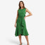 Women’s Asymmetric Hem Draped Midi Dress
