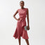 Women’s Asymmetric Hem Draped Midi Dress