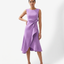 Women’s Asymmetric Hem Draped Midi Dress