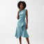 Women’s Asymmetric Hem Draped Midi Dress