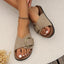 Women’s Buckled Flat Slide Sandals