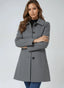 Women’s Button-Front Mid-Length Winter Coat