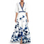 Women’s Contrast Trim Floral Maxi Dress
