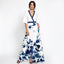 Women’s Contrast Trim Floral Maxi Dress