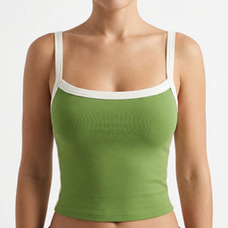 Women’s Cropped Cami Top with Contrast Trim