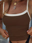 Women’s Cropped Cami Top with Contrast Trim